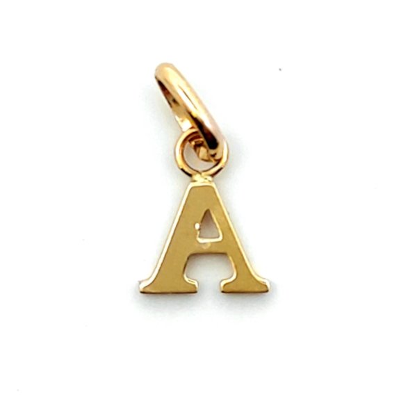Ciondolo Donna Lettera A Piccola Oro Giallo 1 Ciondolo Donna Lettera A Piccola Oro Giallo