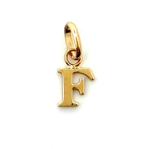 Ciondolo Donna Lettera F Piccola Oro Giallo 1 Ciondolo Donna Lettera F Piccola Oro Giallo
