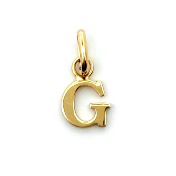 Ciondolo Donna Lettera G Piccola Oro Giallo 1 Ciondolo Donna Lettera G Piccola Oro Giallo
