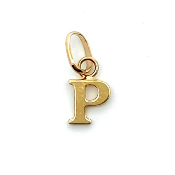 Ciondolo Donna Lettera P Piccola Oro Giallo 1 Ciondolo Donna Lettera P Piccola Oro Giallo