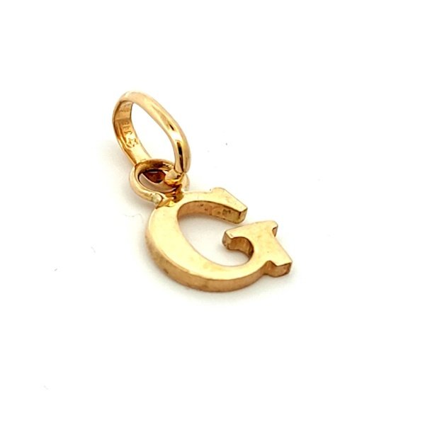 Ciondolo Donna Lettera G Piccola Oro Giallo 2 Ciondolo Donna Lettera G Piccola Oro Giallo