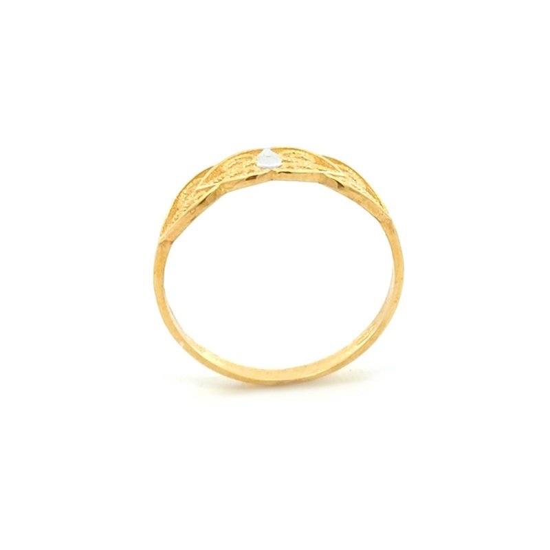 Anello Donna Oro Giallo 9kt Filigrana e Punto Luce Oro Bianco 2 Anello Donna Oro Giallo 9kt Filigrana e Punto Luce Oro Bianco