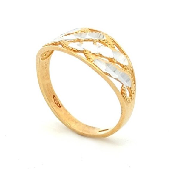 Anello Donna Oro 9kt Strisce Oro Bianco 1 Anello Donna Oro 9kt Strisce Oro Bianco