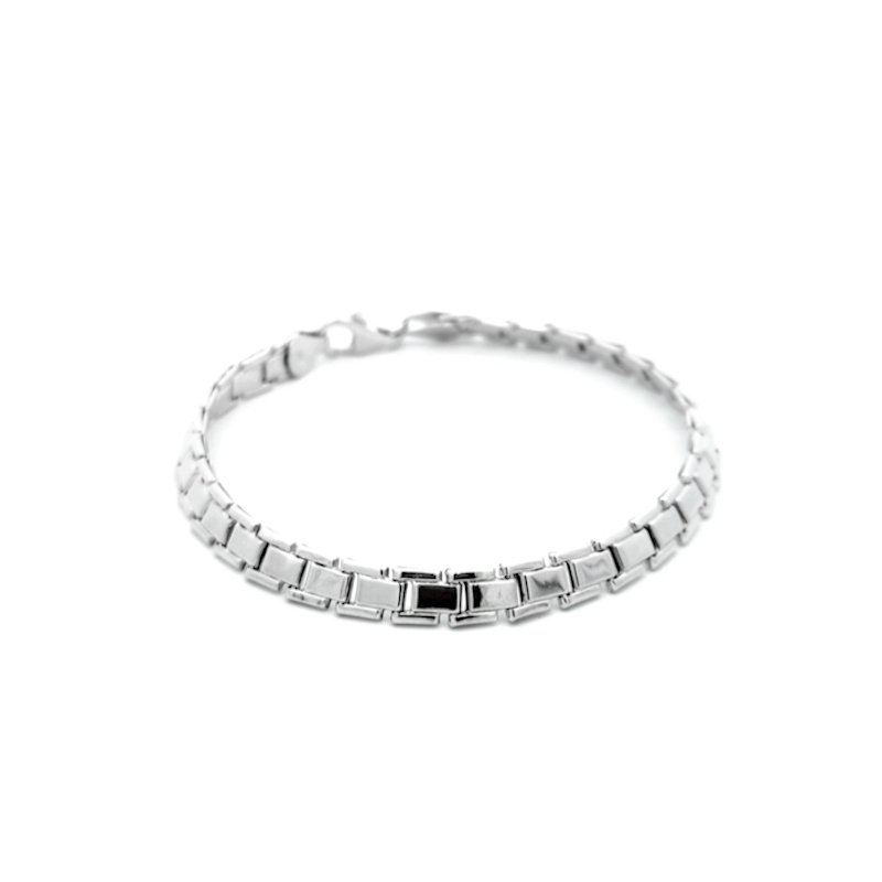 Bracciale Uomo Argento Maglia Scatolata 1 Bracciale Uomo Argento Maglia Scatolata