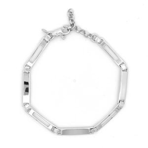 Bracciale Uomo Argento Piastrine Forate