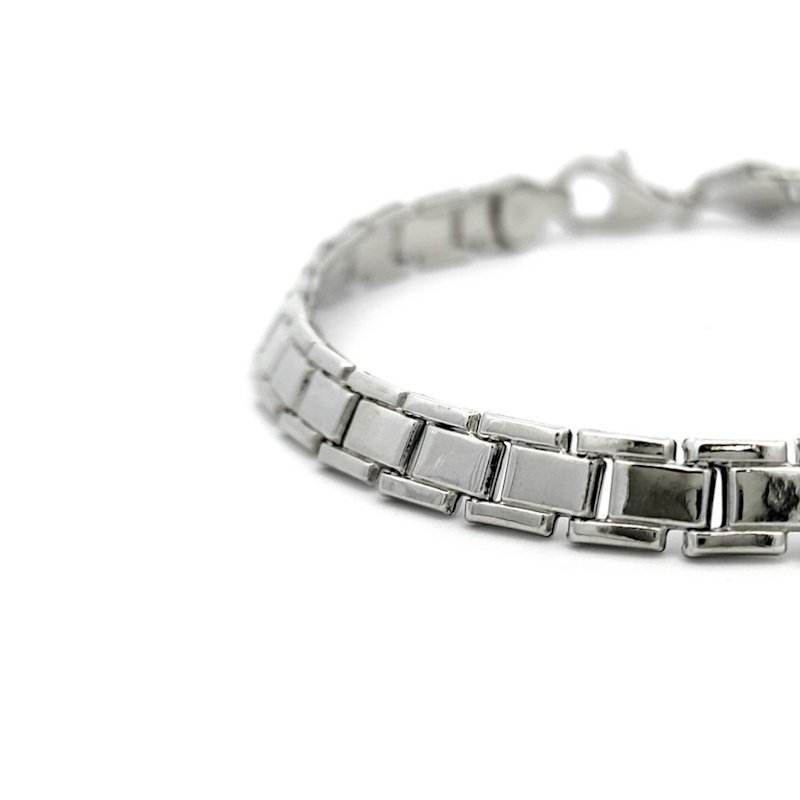 Bracciale Uomo Argento Maglia Scatolata 3 Bracciale Uomo Argento Maglia Scatolata