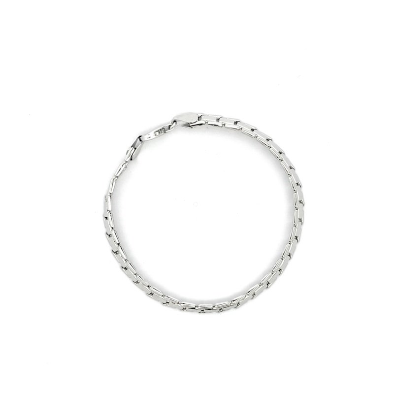 Bracciale Uomo Argento Maglia Scatolata 2 Bracciale Uomo Argento Maglia Scatolata