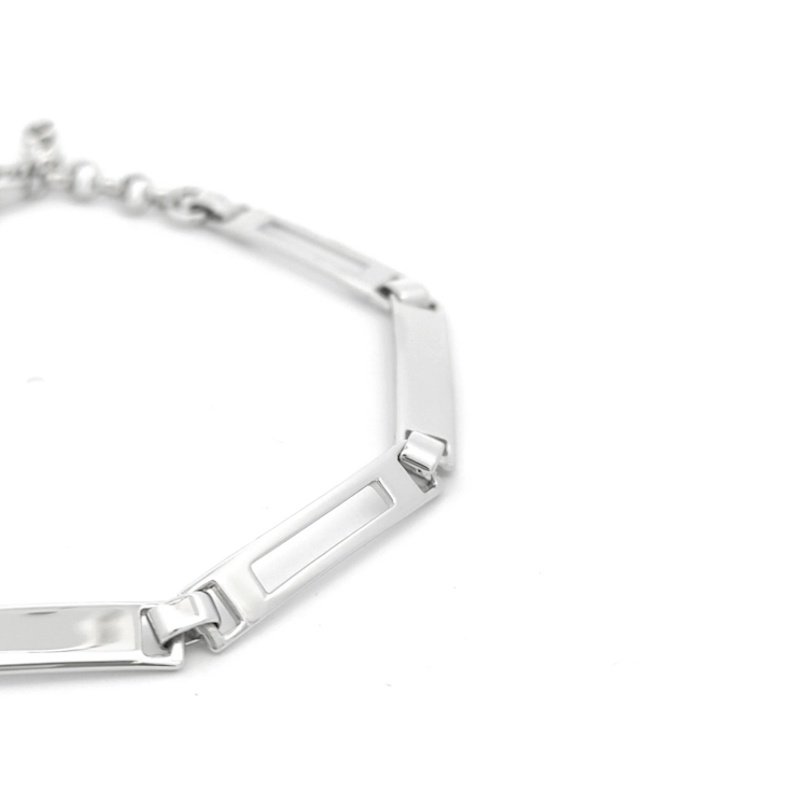 Bracciale Uomo Argento Piastrine Forate 3 Bracciale Uomo Argento Piastrine Forate