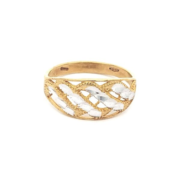 Anello Donna Oro 9kt Strisce Oro Bianco 3 Anello Donna Oro 9kt Strisce Oro Bianco
