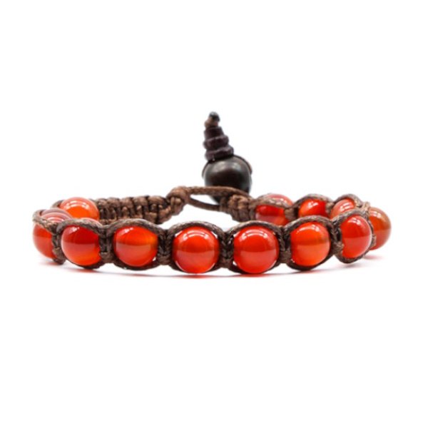 Bracciale Kenshò Agata Rosso Scuro - 8 mm 1 Bracciale Kenshò Agata Rosso Scuro - 8 mm