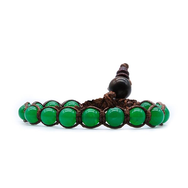 Bracciale Kenshò Agata Verde - 6 mm 1 Bracciale Kenshò Agata Verde - 6 mm