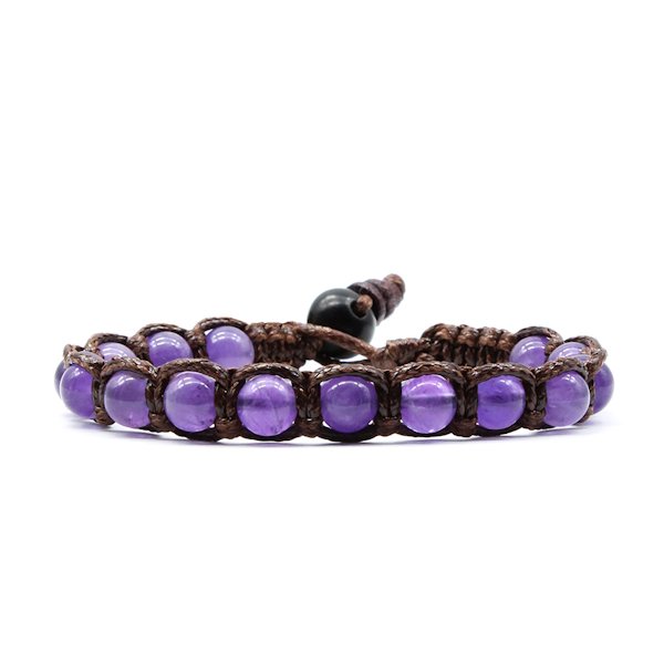 Bracciale Kenshò Ametista Chiara - 6 mm 1 Bracciale Kenshò Ametista Chiara - 6 mm