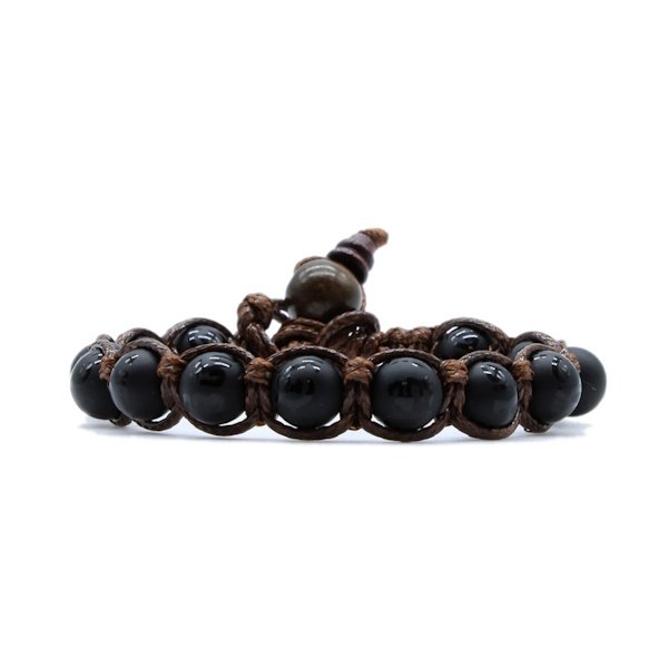 Bracciale Kenshò Onice Nera - 8 mm 1 Bracciale Kenshò Onice Nera - 8 mm