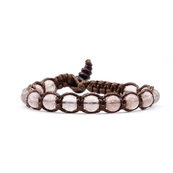Bracciale Kenshò Quarzo Fragola - 6 mm 1 Bracciale Kenshò Quarzo Fragola - 6 mm