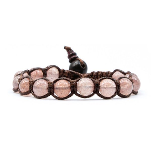 Bracciale Kenshò Quarzo Fragola - 8 mm 1 Bracciale Kenshò Quarzo Fragola - 8 mm