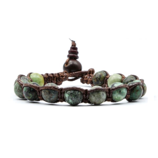 Bracciale Kenshò Turchese Africano - 8 mm 1 Bracciale Kenshò Turchese Africano - 8 mm