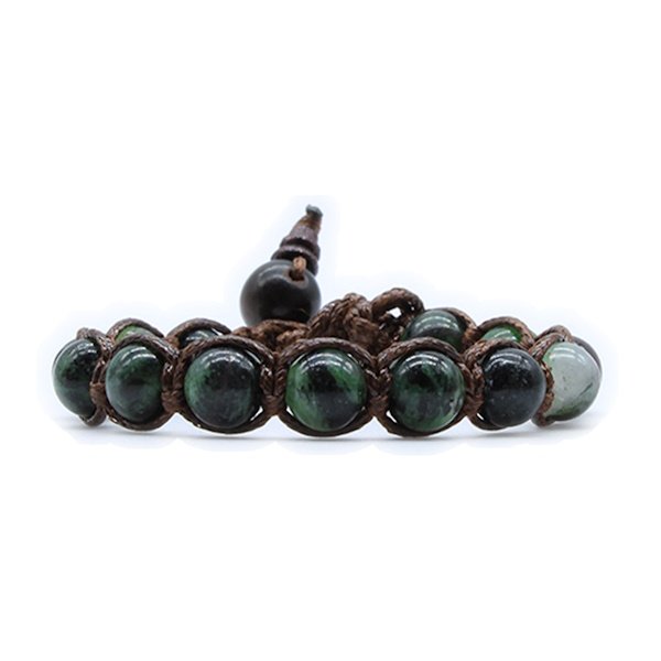 Bracciale Kenshò Zoisite Rubino - 8 mm 1 Bracciale Kenshò Zoisite Rubino - 8 mm