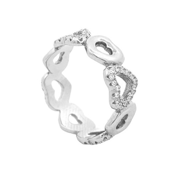 Anello Donna Argento 925 Cuori Alternati 1 Anello Donna Argento 925 Cuori Alternati