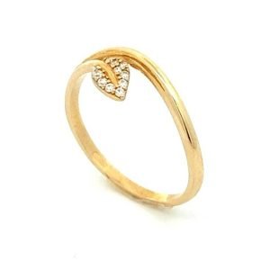 Anello Donna Oro 9kt Foglia