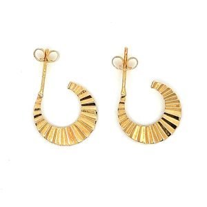 Orecchini Oro Semicerchi Martellati