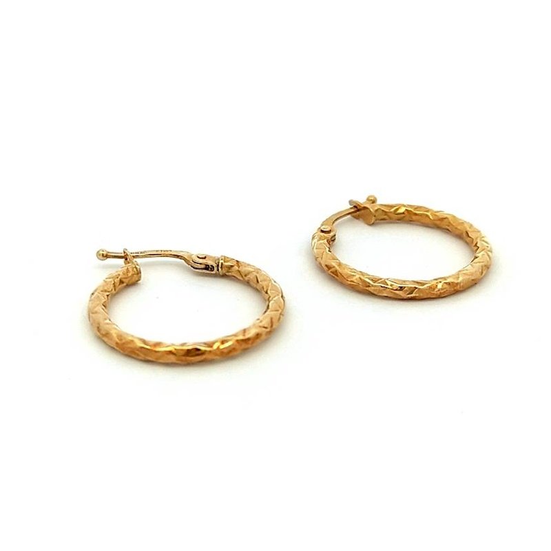 Orecchini Oro Cerchietti Martellati 3 Orecchini Oro Cerchietti Martellati