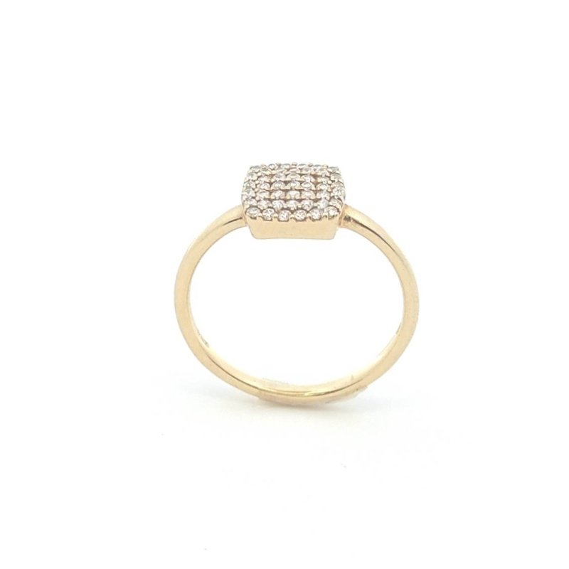 Anello Donna Oro 9kt Quadrato 2 Anello Donna Oro 9kt Quadrato