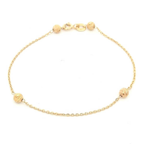 Bracciale Donna Oro Giallo 9kt Quattro Pallini Diamantati 1 Bracciale Donna Oro Giallo 9kt Quattro Pallini Diamantati
