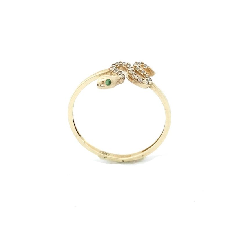 Anello Donna Oro 9kt Serpente Zirconi 2 Anello Donna Oro 9kt Serpente Zirconi