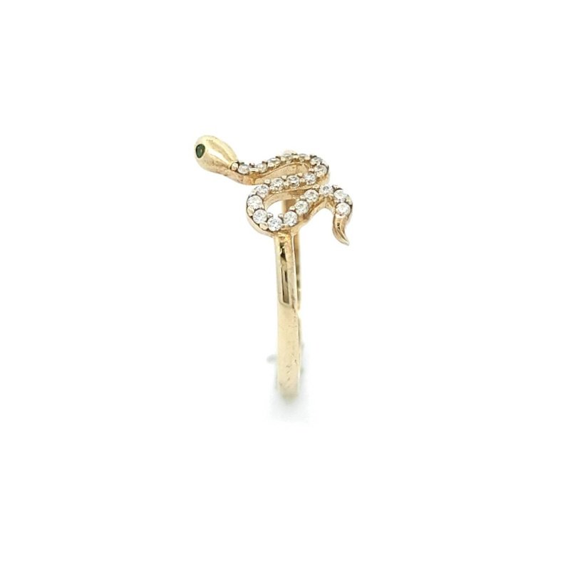 Anello Donna Oro 9kt Serpente Zirconi 3 Anello Donna Oro 9kt Serpente Zirconi