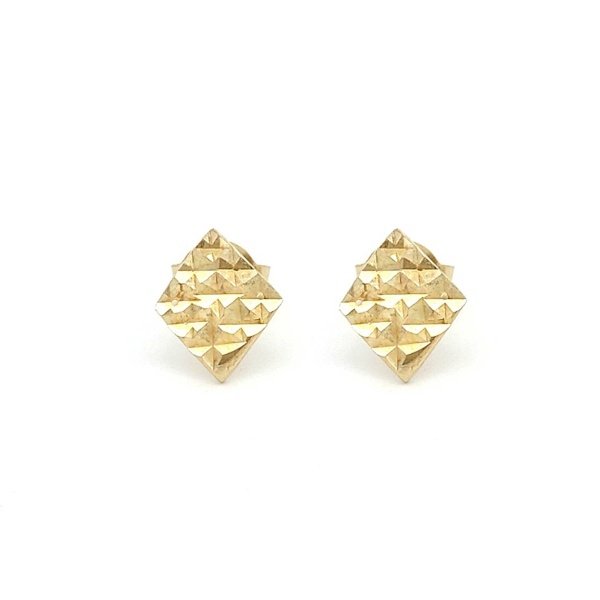 Orecchini Oro 9Kt Rombi Martellati 2 Orecchini Oro 9Kt Rombi Martellati