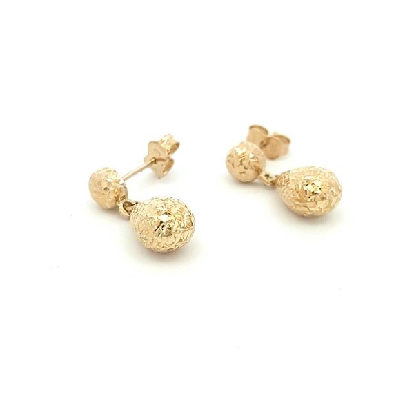 Orecchini Oro 9Kt Goccia Martellata 1 Orecchini Oro 9Kt Goccia Martellata