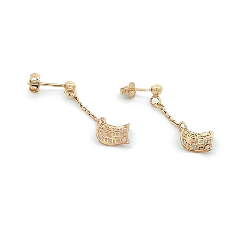 Orecchini Oro 9Kt Rombi Pendenti Filigrana 1 Orecchini Oro 9Kt Rombi Pendenti Filigrana
