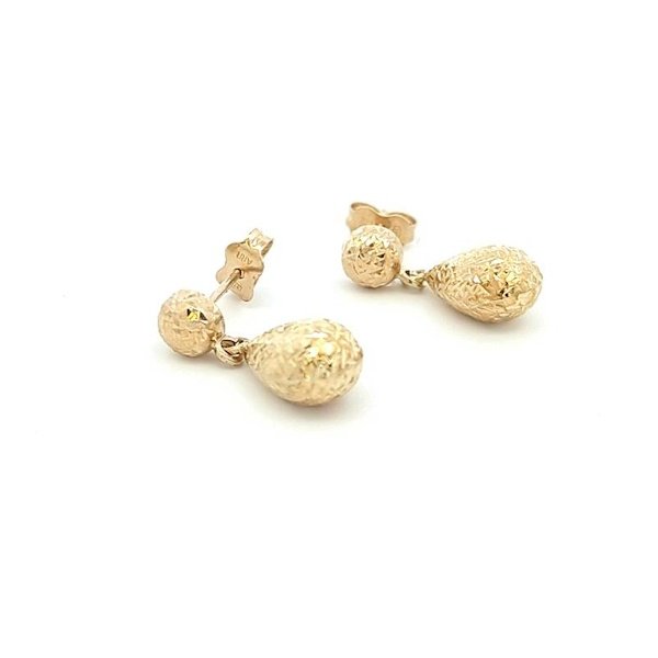 Orecchini Oro 9Kt Goccia Martellata 2 Orecchini Oro 9Kt Goccia Martellata
