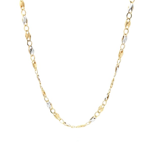 Catena Uomo Oro 18kt Bicolore Alternato 1 Catena Uomo Oro 18kt Bicolore Alternato