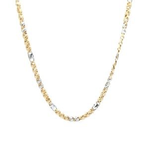 Catena Uomo Oro 18kt Maglia Bombata Bicolore