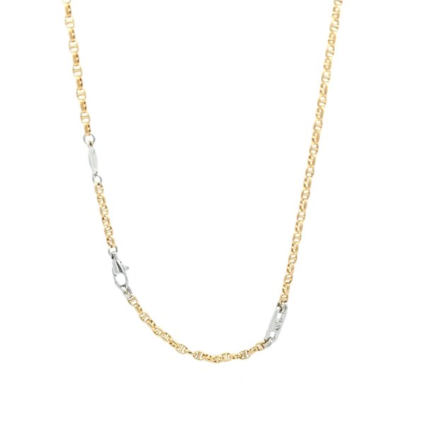 Catena Uomo Oro 18kt Marinara Inserto Diamante 1 Catena Uomo Oro 18kt Marinara Inserto Diamante