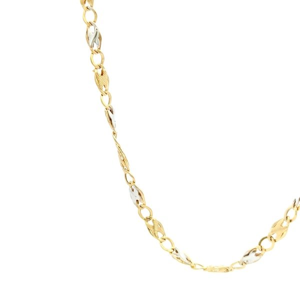 Catena Uomo Oro 18kt Bicolore Alternato 2 Catena Uomo Oro 18kt Bicolore Alternato