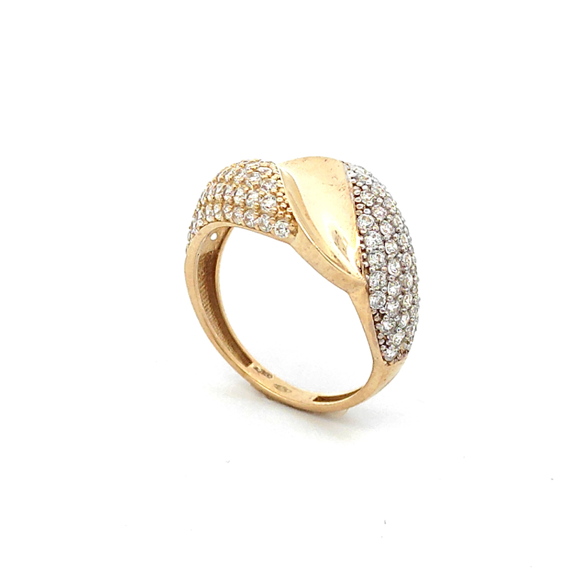Anello Donna Oro 9kt Fascia Contrariè 1 Anello Donna Oro 9kt Fascia Contrariè