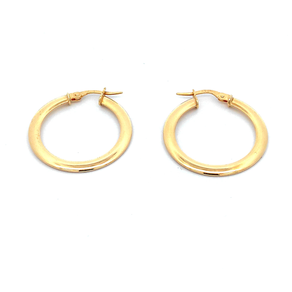 Orecchini Oro 9Kt Cerchi Piatti Martellati 2 Orecchini Oro 9Kt Cerchi Piatti Martellati