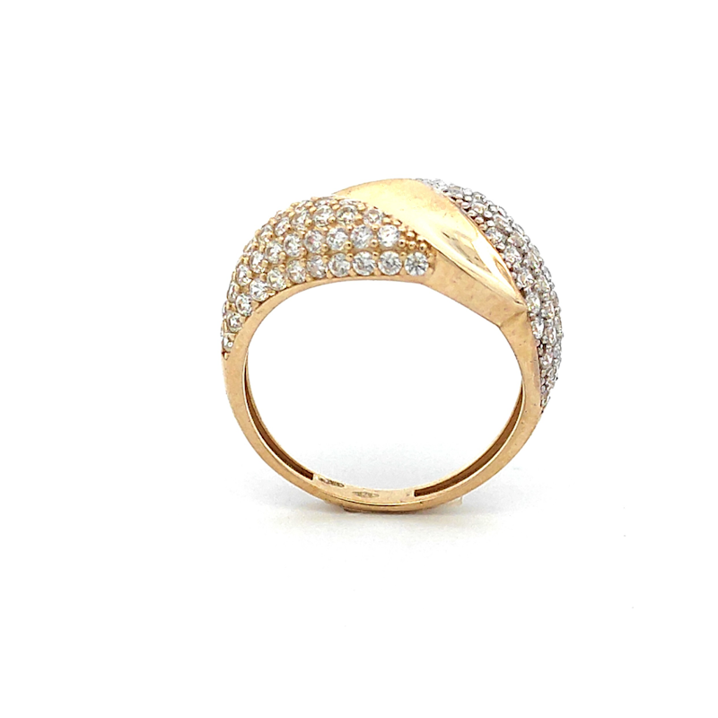 Anello Donna Oro 9kt Fascia Contrariè 2 Anello Donna Oro 9kt Fascia Contrariè
