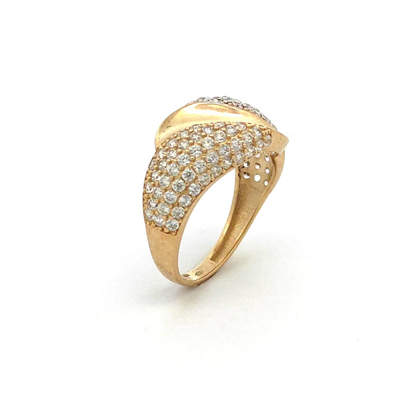 Anello Donna Oro 9kt Fascia Contrariè 3 Anello Donna Oro 9kt Fascia Contrariè