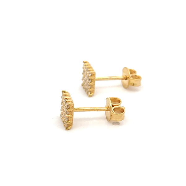 Orecchini Oro 9Kt Quadrato Zirconi 3 Orecchini Oro 9Kt Quadrato Zirconi