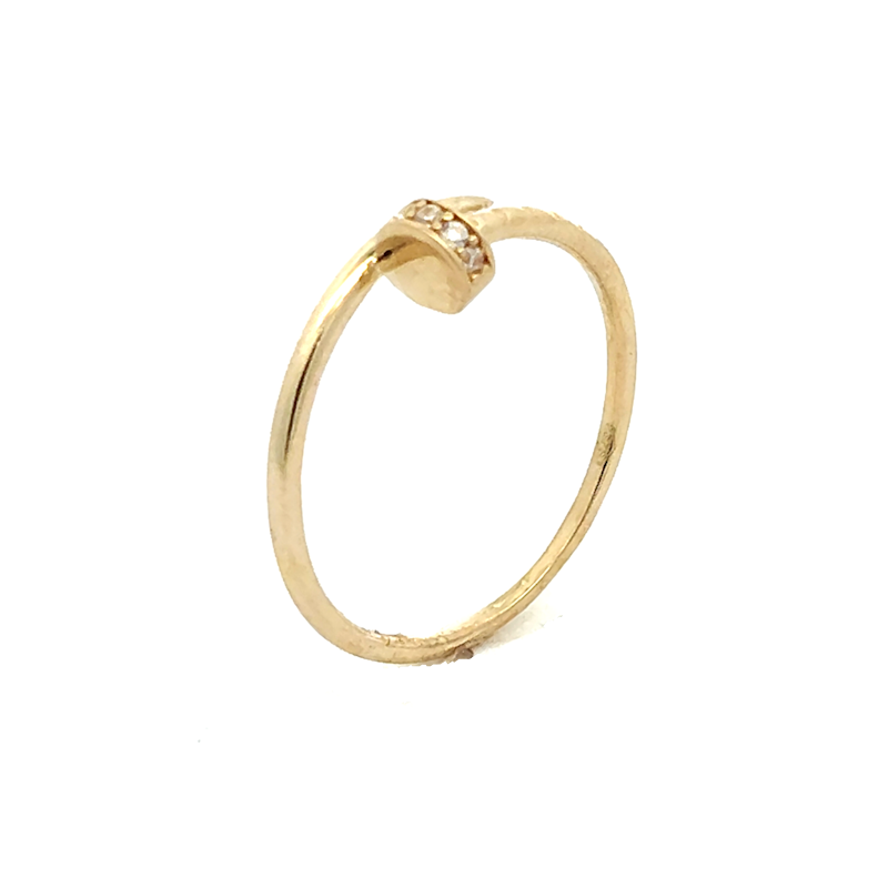 Anello Donna Chiodo Zirconi Oro 1 Anello Donna Chiodo Zirconi Oro