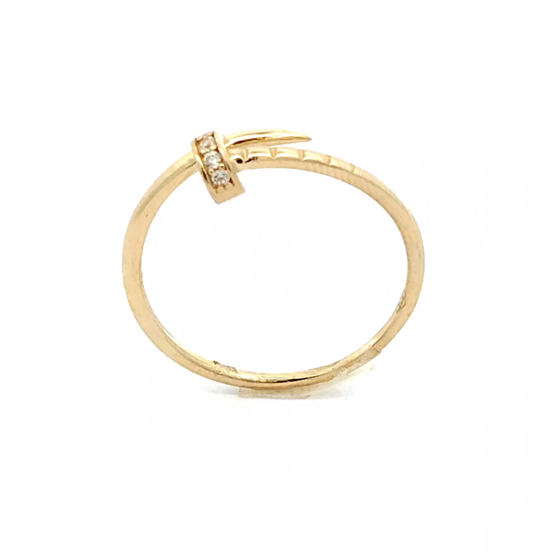Anello Donna Chiodo Zirconi Oro 2 Anello Donna Chiodo Zirconi Oro