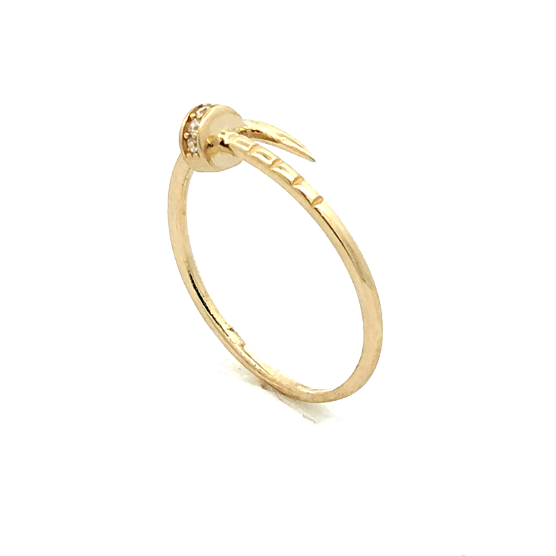 Anello Donna Chiodo Zirconi Oro 3 Anello Donna Chiodo Zirconi Oro