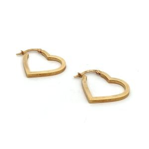 Orecchini Oro Cuore Squadrati