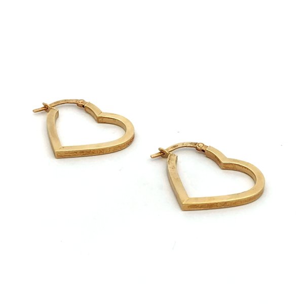 Orecchini Oro Cuore Squadrati 1 Orecchini Oro Cuore Squadrati