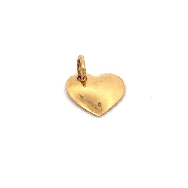 Ciondolo Oro Cuore Piatto 2 Ciondolo Oro Cuore Piatto