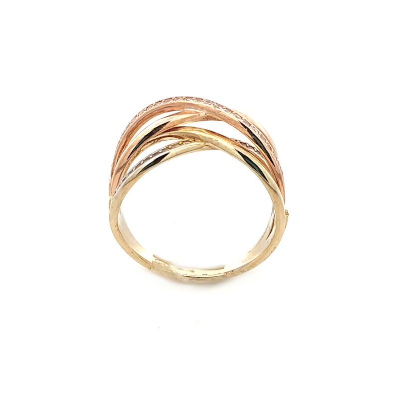 Anello Donna Oro 9kt Quattro Fasce Intrecciate 2 Anello Donna Oro 9kt Quattro Fasce Intrecciate