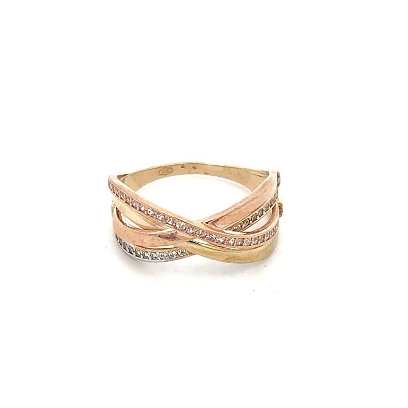 Anello Donna Oro 9kt Quattro Fasce Intrecciate 3 Anello Donna Oro 9kt Quattro Fasce Intrecciate
